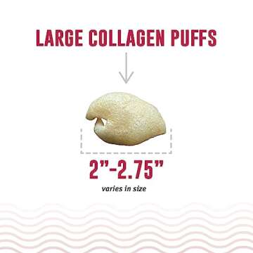 Icelandic+ Collagen Puffs: Baked Beef Collagen with Cod Skin 2.5oz - Treats for Med-Lg Dogs, Crunchy Protein Bites