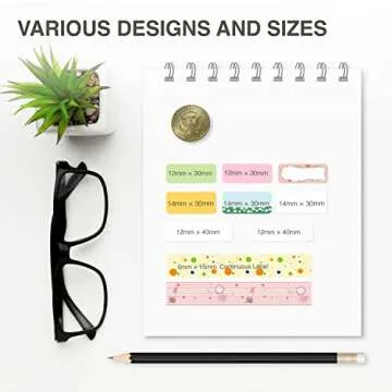 Label Maker Tape SUPVAN E10 Adapted Label Print Paper Refill Size Continous 0.59inx19.68ft Thermal Laminated Waterproof Self-Adhesive Multipurpose Labeling Tape Replacement