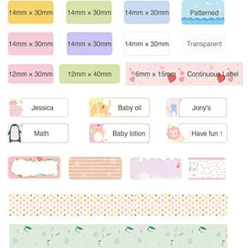 Label Maker Tape SUPVAN E10 Adapted Label Print Paper Refill Size Continous 0.59inx19.68ft Thermal Laminated Waterproof Self-Adhesive Multipurpose Labeling Tape Replacement