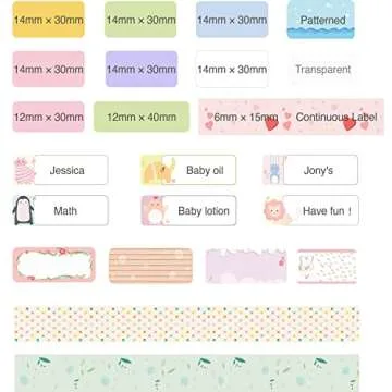 Label Maker Tape SUPVAN E10 Adapted Label Print Paper Refill Size Continous 0.59inx19.68ft Thermal Laminated Waterproof Self-Adhesive Multipurpose Labeling Tape Replacement