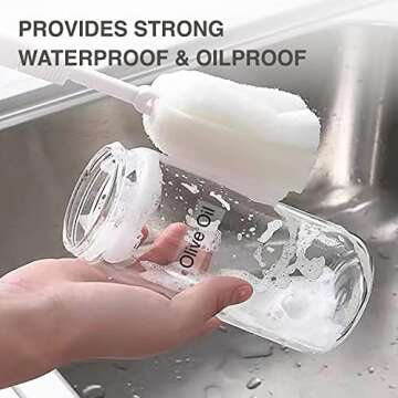 Label Maker Tape SUPVAN E10 Adapted Label Print Paper Refill Size Continous 0.59inx19.68ft Thermal Laminated Waterproof Self-Adhesive Multipurpose Labeling Tape Replacement