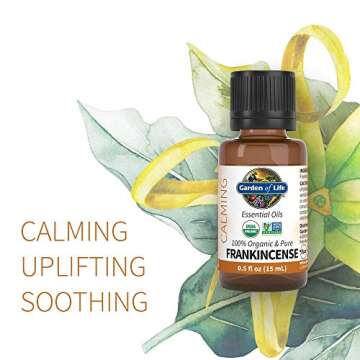 Garden of Life Essential Oil, Frankincense 0.5 fl oz, USDA Organic & Pure for Aromatherapy and Skinc...