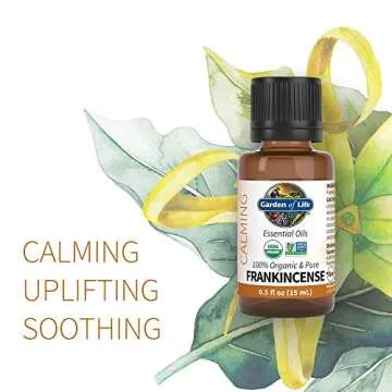 Garden of Life Essential Oil, Frankincense 0.5 fl oz, USDA Organic & Pure for Aromatherapy and Skinc...