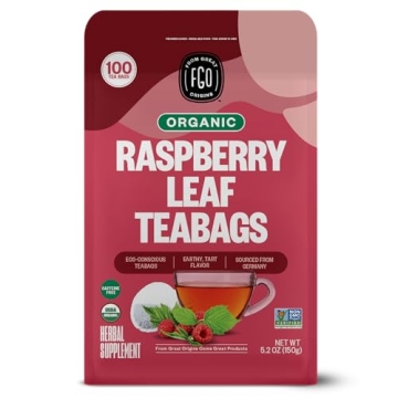 Organic Red Raspberry Leaf Tea - 100 Eco-Conscious Bags | USDA Certified