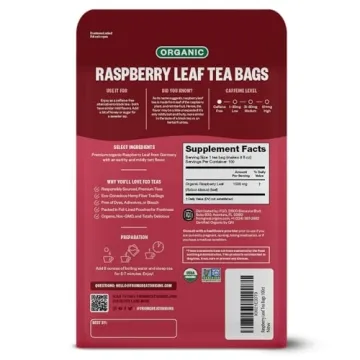 USDA Organic Red Raspberry Leaf Tea Bags Eco-Conscious