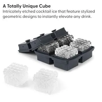 W&P Crystal Ice Tray for Perfect Etched Slow-Melting Cubes