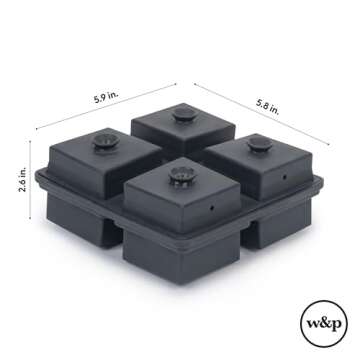 W&P Crystal Ice Tray for Perfect Etched Slow-Melting Cubes