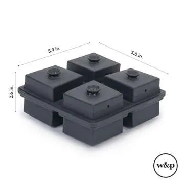 W&P Crystal Ice Tray for Perfect Etched Slow-Melting Cubes