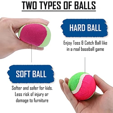 Classic Toss and Catch Sports Set for Kids - Fun Paddles & Balls