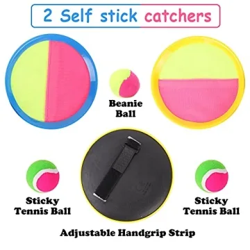 Classic Toss and Catch Sports Set for Kids - Fun Paddles & Balls