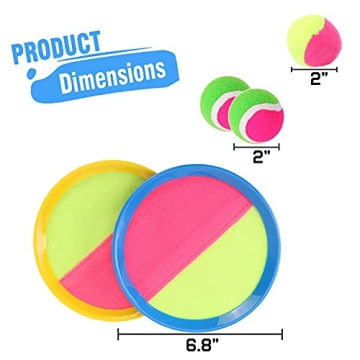 Classic Toss and Catch Sports Set for Kids - Fun Paddles & Balls