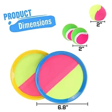 Classic Toss and Catch Sports Set for Kids - Fun Paddles & Balls