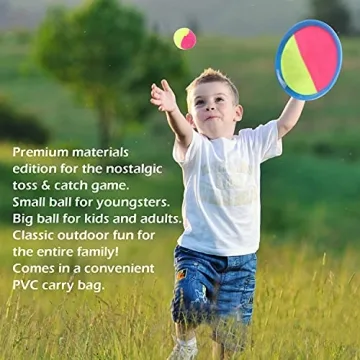 Classic Toss and Catch Sports Set for Kids - Fun Paddles & Balls