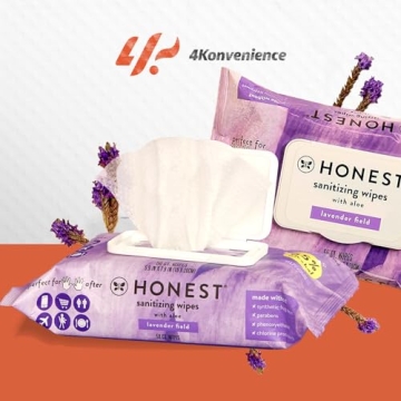 Honest Sanitizing Wipes Aloe Lavender Kills 99% Germs