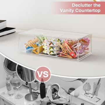 Clear Acrylic Hair Accessories Organizer for Girls