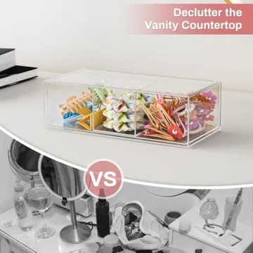 Clear Acrylic Hair Accessories Organizer for Girls