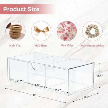 Clear Acrylic Hair Accessories Organizer for Girls