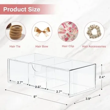 Clear Acrylic Hair Accessories Organizer for Girls