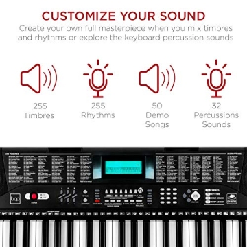 61-Key Electronic Keyboard Piano Set for Beginners