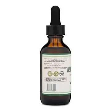 Ashwagandha Organic Drops for Stress Relief (1,200mg, 60 Servings) Ashwagandha Tincture for Adrenal Support and Cortisol Manager (Vegan Safe, Gluten Free, Non-GMO) by Double Wood