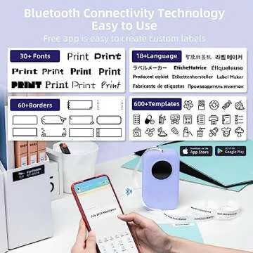 Phomemo D30 Label Maker Portable Bluetooth Thermal Printer