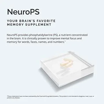 Dr Amen BrainMD NeuroPS - 30 Capsules - 150 mg PhosphatidylSerine - Promotes Mental Focus, Energy & Memory - Gluten Free - 30 Servings