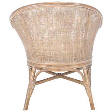 Coastal Style SAFAVIEH Grey Rattan Accent Chair