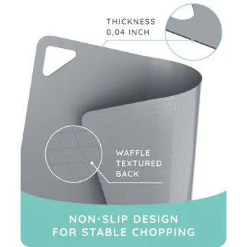 Extra Thick Flexible Cutting Mats - Set of 3 for Kitchen