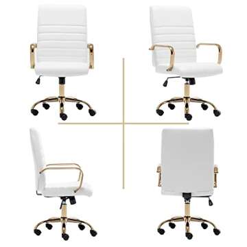 Stylish BTEXPERT Ergonomic Chair with Golden Finish