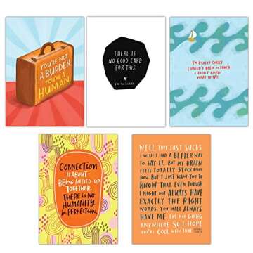 Em & Friends Empathy Postcard Book, 20 Postcards (2 Each 10 Styles), 5 x 7-inches