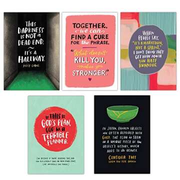 Em & Friends Empathy Postcard Book, 20 Postcards (2 Each 10 Styles), 5 x 7-inches