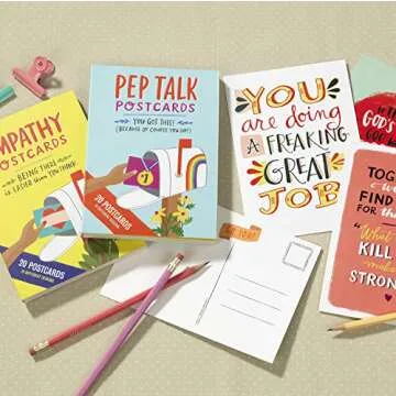 Em & Friends Empathy Postcard Book, 20 Postcards (2 Each 10 Styles), 5 x 7-inches
