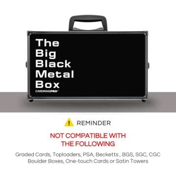 Big Black Metal Box for Card Games - 2500 Capacity