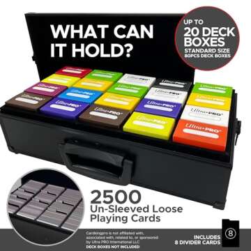 Big Black Metal Box for Card Games - 2500 Capacity