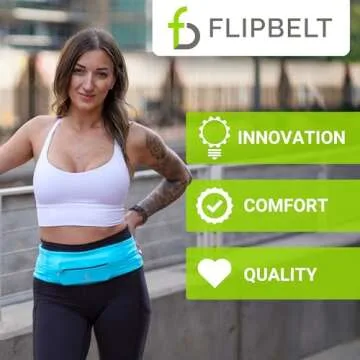 FlipBelt Zipper Running Belt - Secure and Stylish Fitness Gear