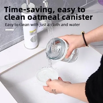 SMARCH Glass Overnight Oats Jars Set - 16 oz Airtight Containers