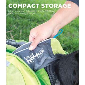 Outward Hound Port-A-Bowl Portable Dog Dish, 48 oz