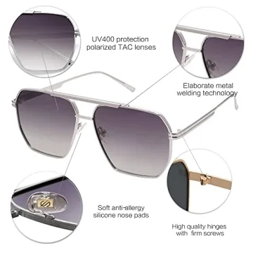 Trendy SOJOS Oversized Polarized Sunglasses for All