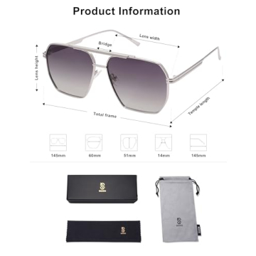 Trendy SOJOS Oversized Polarized Sunglasses for All