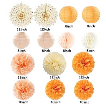 Beige Orange Peach Party Kits for Autumn Celebrations