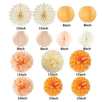 Beige Orange Peach Party Kits for Autumn Celebrations