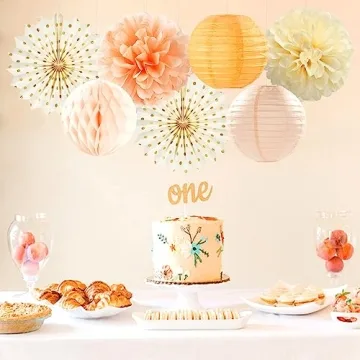 Beige Orange Peach Party Kits for Autumn Celebrations