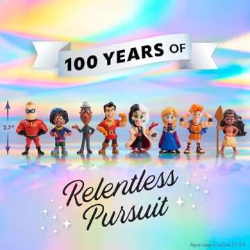Disney100 Years of Relentless Pursuit, Limited Edition 8-piece Figure Set, Kids Toys for Ages 3 Up b...