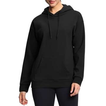 THE GYM PEOPLE Women's Basic Pullover Hoodie Loose fit Ultra Soft Fleece hooded Sweatshirt With Pock...