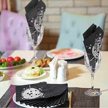 Stylish Disco Party Cocktail Napkins - 160 Pack Party Supplies