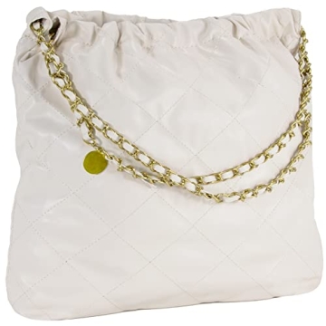 Stylish Crossbody Bag - Soft PU Leather Hobo Shoulder Bag with Wallet - Diamond Plaid (White)