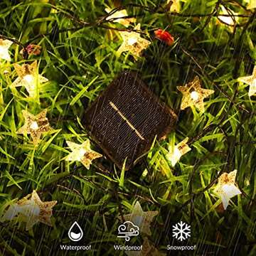 Extra-Long 4-Pack 400 LED Solar Star String Lights Outdoor 160FT, Waterproof Decorative Lights Each 40FT with 8 Lighting Modes, Solar Powered Garden Lights for Christmas Tree Party Wedding Patio Yard