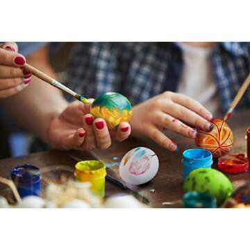 Dan&Darci Egg Squishy Painting Kit - Arts and Crafts for Girls and Boys - Kids Easter Art Activities...