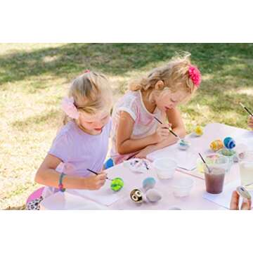 Dan&Darci Egg Squishy Painting Kit - Arts and Crafts for Girls and Boys - Kids Easter Art Activities - Craft Gift for Kids Ages 4 5 6 7 8 9 10 Year Old Girls - Paint 6 Slow Rising Squishies