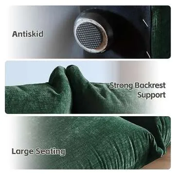 BOKIFOL Modular Sectional Sofa,104inch Minimalist Sofa Couch,Convertible Couch with Ottoman, Chenilleyarn 4Seater Modern Living Room Sofa Sets for Office House